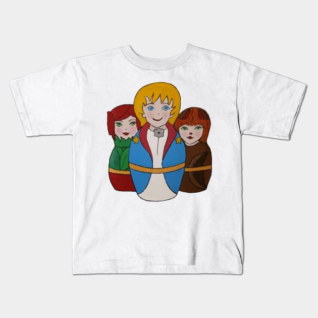 Little Prince Matryoshka version Kids T-Shirt by crismotta